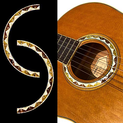 Inlay Stickers für Akustische Gitarren - Schallloch Rosette/Purfling - Santafe von Inlaystickers
