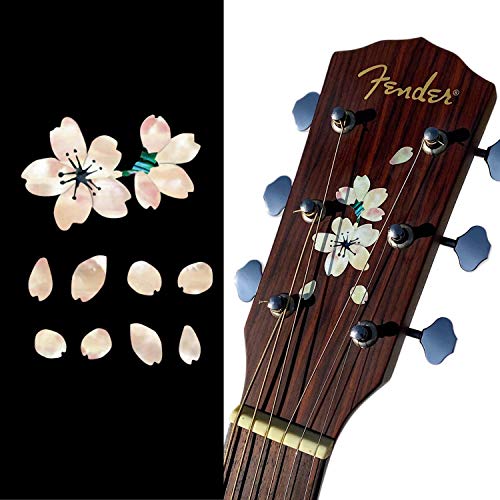 Inlay Stickers für Gitarre Kopfplatte - Cherry Blossom/Sakura von Inlaystickers