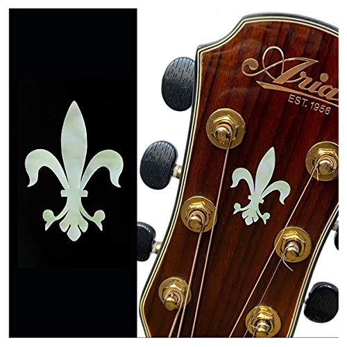 Inlay Stickers für Gitarre Kopfplatte - Fleur de Lys (2 Stück) von Inlaystickers