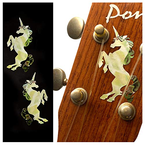 Inlay Stickers für Gitarre Kopfplatte – Unicorn (L&R) von Inlaystickers