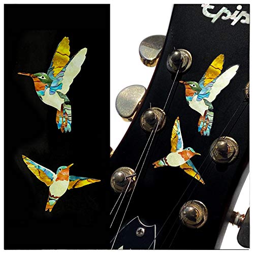 Inlay Stickers für Gitarren, Bass & Ukulelen – Dancing Hummingbirds - von Inlaystickers