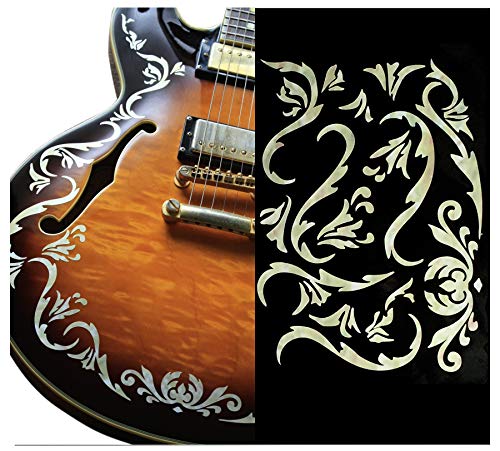 Inlay Stickers für Gitarren & Bass - Bob Weir's Cowboy Fancy Vine - Alt Weiß Perle von Inlaystickers