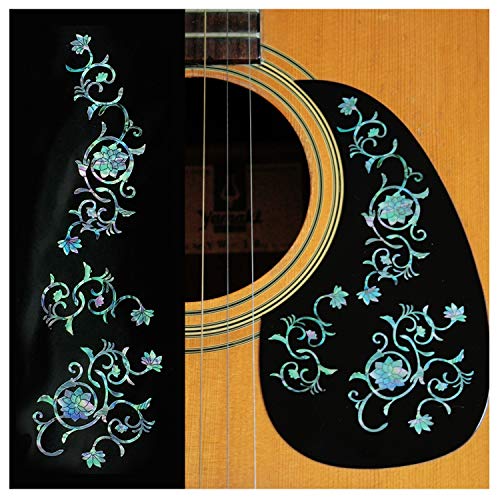 Inlay Stickers für Gitarren & Bass – Oriental Flowers - Abalone-Mix von Inlaystickers