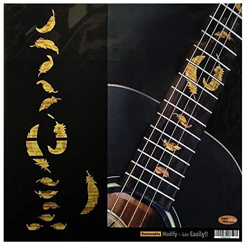 Inlaystickers Flight Feathers - Inlay Sticker Griffbrett Position Marker für Gitarren - Tobacco Burst, F-320FF-TB von Inlaystickers