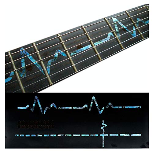 Inlaystickers Griffbrett Position Marker für Gitarren - EKG Line - Abalone Blau, F-031EK-BL von Inlaystickers