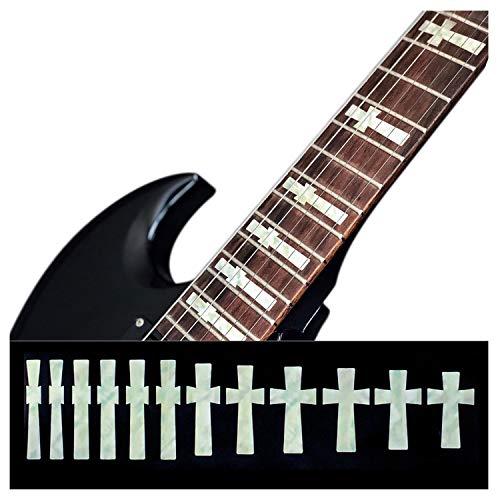 Inlaystickers Griffbrett Position Marker für Gitarren & Bass – Iommi Cross von Inlaystickers