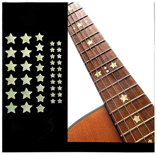 Stars Griffbrett Position Marker - Weiß Perle von Inlaystickers