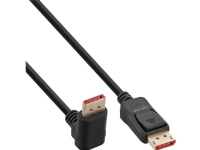 InLine DisplayPort 1.4 Kabel, 8K4K, nach unten gewinkelt, schwarz/gold, 1m, 1 m, DisplayPort, DisplayPort, Männlich, Männlich, 7680 x 4320 Pixel von Inline