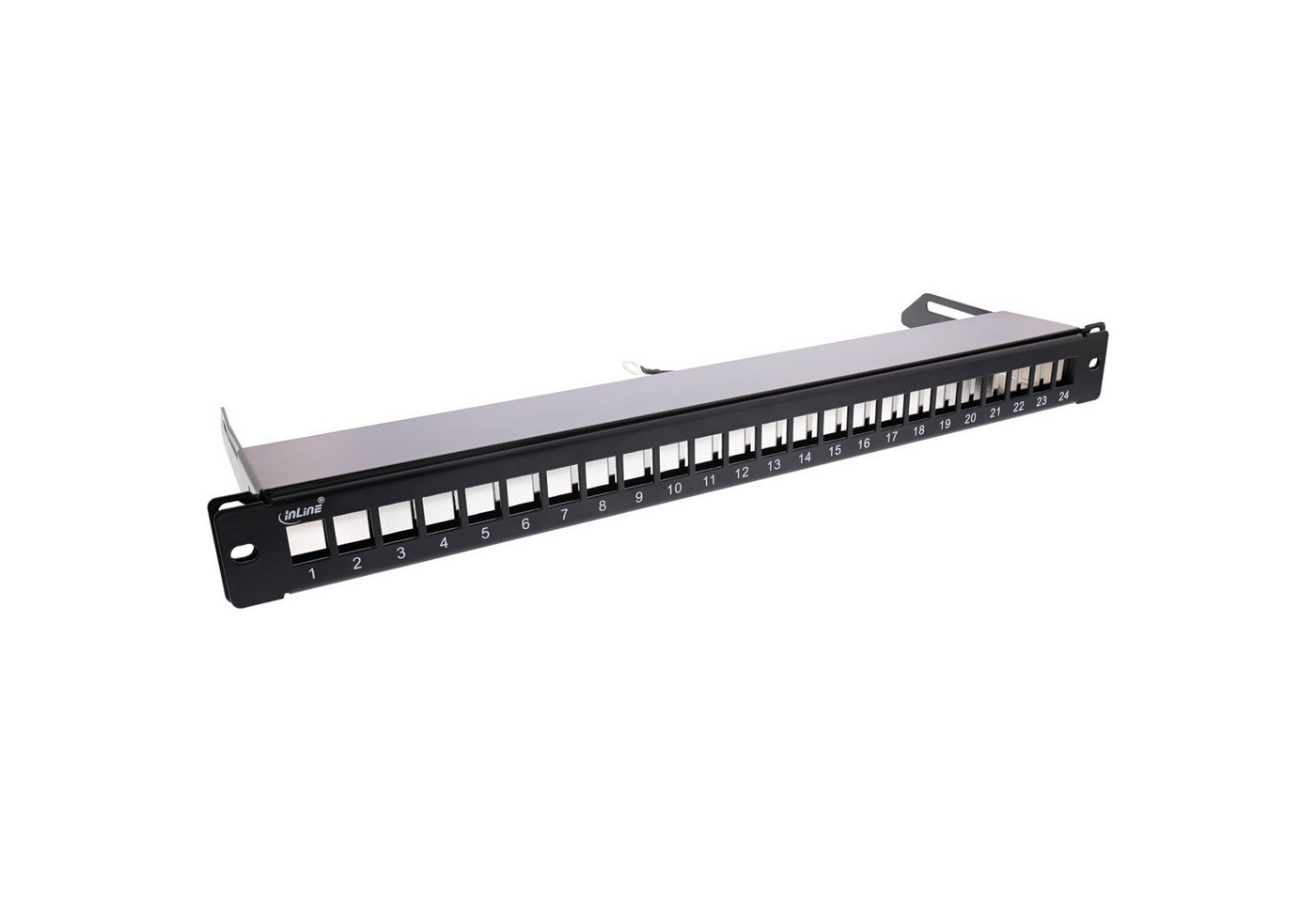 Inline 24-fach, Keystone Leerblech Patchpanel mit Auszug, 19", 1HE Netzwerk-Patch-Panel Inline 24-fach, Keystone Leerblech Patchpanel mit Auszug, 19", 1HE Netzwerk-Patch-Panel von Inline