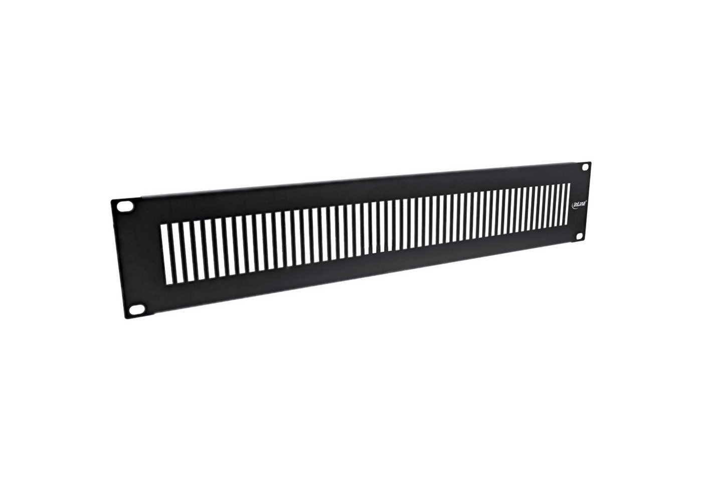 Inline InLine® 19" Blindplatte perforiert, 2HE, RAL 9005 schwarz Netzwerk-Patch-Panel von Inline