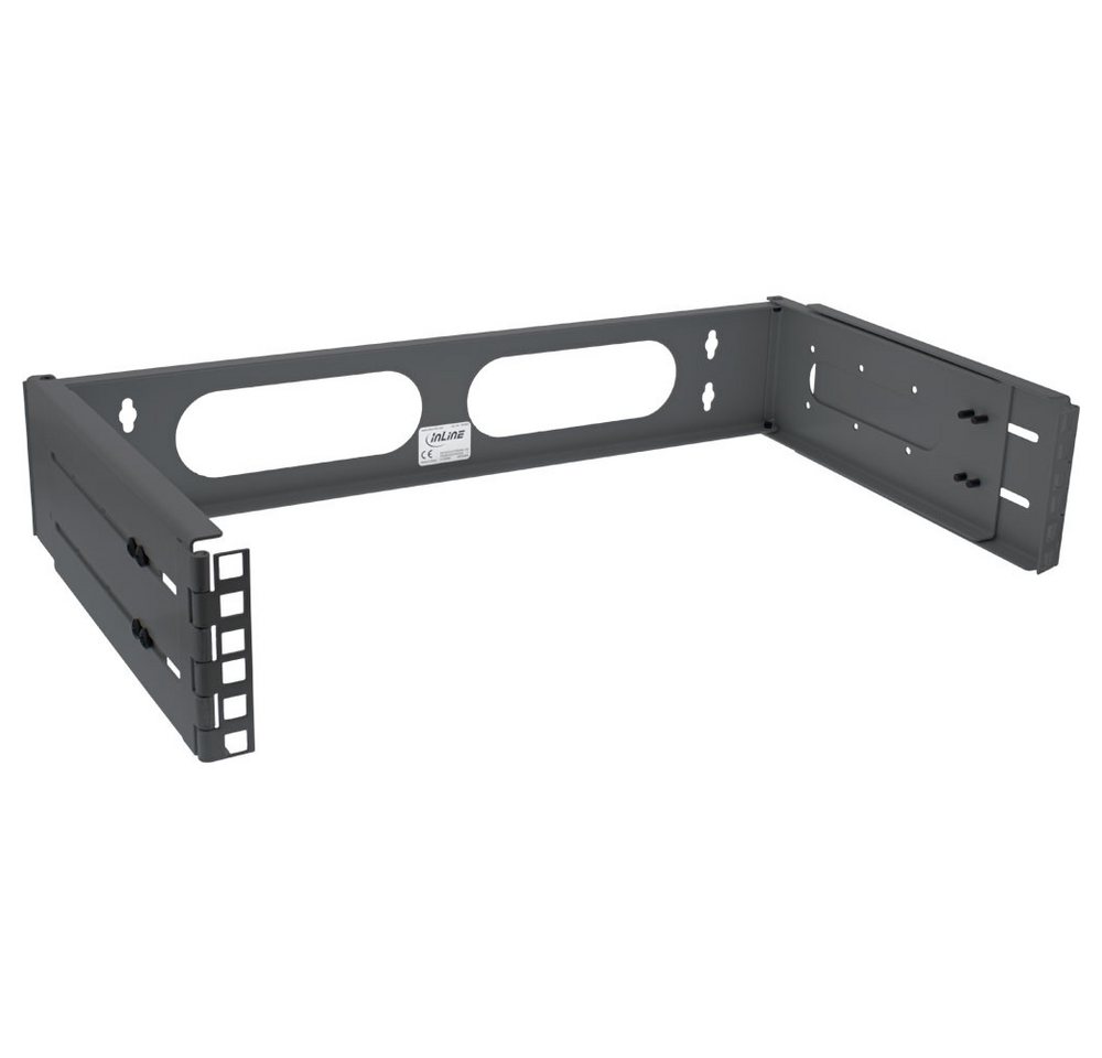 Inline InLine® 19" Rack zur Wandmontage, 2HE, 24-40cm Tiefe, schwarz Netzwerk-Patch-Panel von Inline