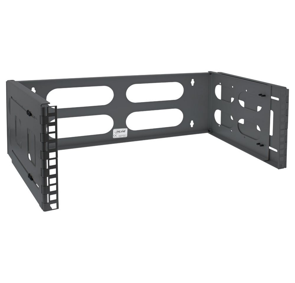 Inline InLine® 19" Rack zur Wandmontage, 4HE, 24-40cm Tiefe, schwarz Netzwerk-Patch-Panel von Inline
