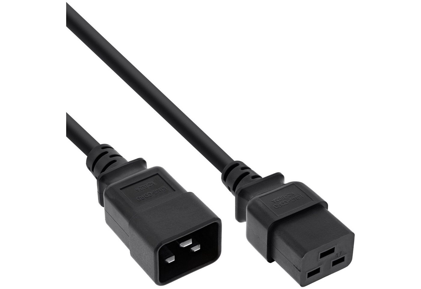 Inline InLine® Kaltgeräteverlängerung 16A, C19 auf C20, 0,3m Stromkabel von Inline