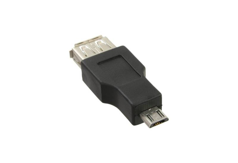 Inline InLine® Micro-USB Adapter, Micro-B Stecker an USB A Buchse USB-Adapter von Inline