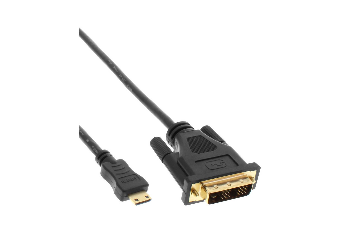 Inline InLine® Mini-HDMI zu DVI Kabel, HDMI Stecker C zu DVI 18+1, 1,5m HDMI-Kabel von Inline