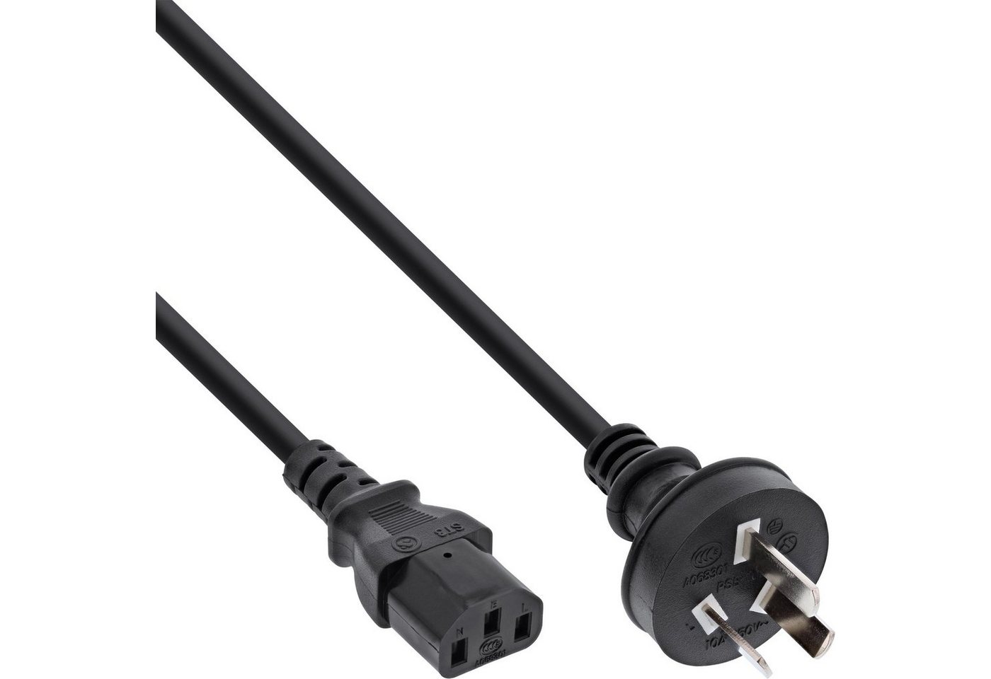 Inline InLine® Netzkabel, Netzstecker China auf Kaltgerätestecker C13, 5,0m Stromkabel von Inline