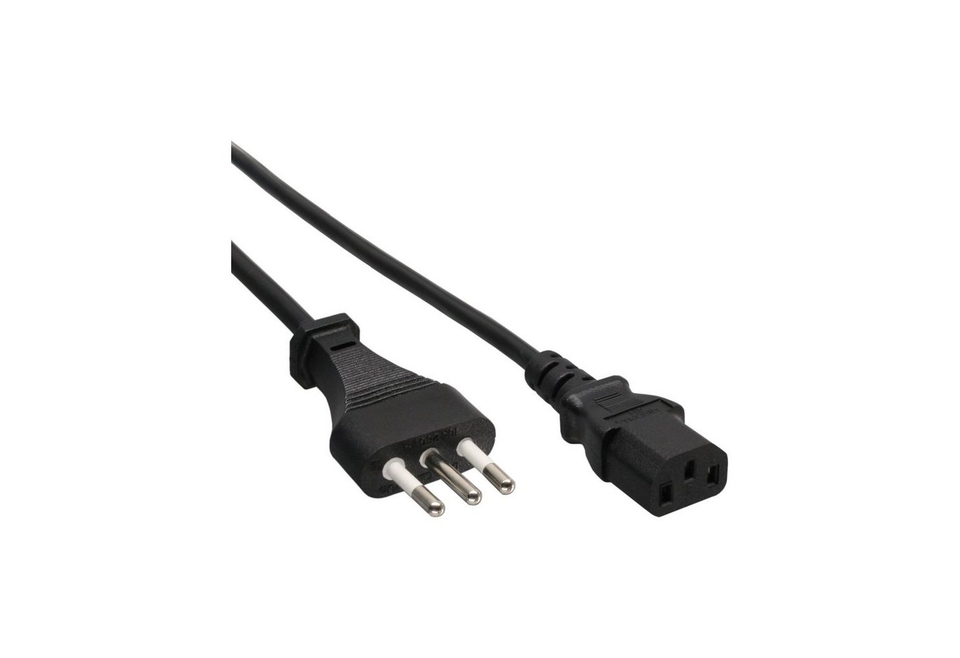 Inline InLine® Netzkabel, Netzstecker Italien auf Kaltgerätestecker C13, 3,0m Stromkabel von Inline
