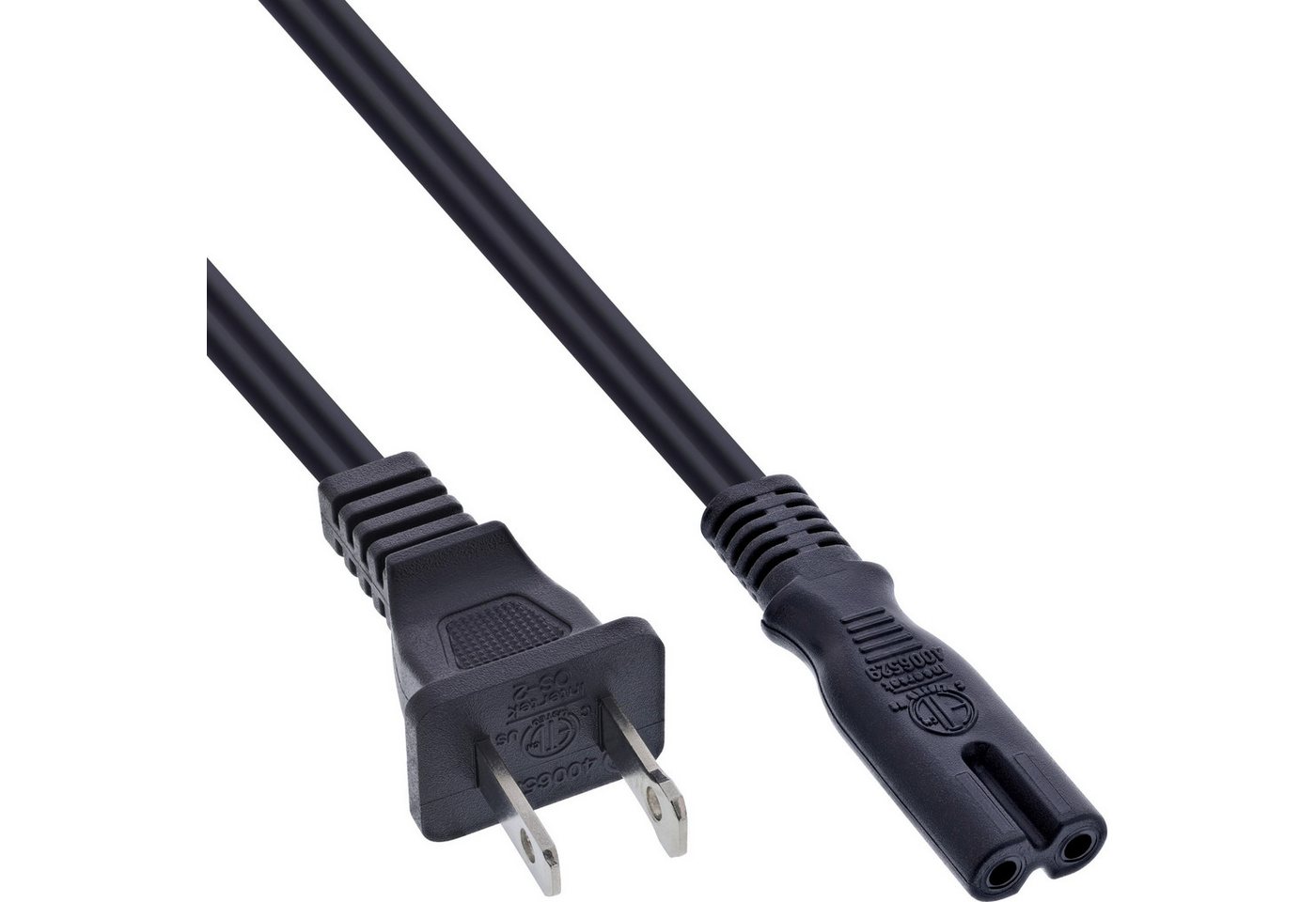 Inline InLine® Netzkabel, Netzstecker USA auf Euro 8 C7 Stecker, 0,5m Stromkabel von Inline