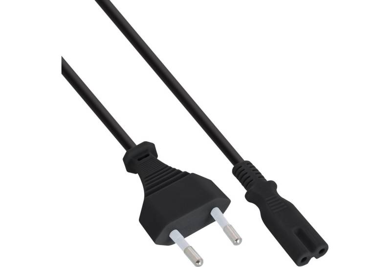 Inline InLine® Netzkabel, Netzstecker auf Euro 8 C7 Stecker, 0,5m Stromkabel von Inline