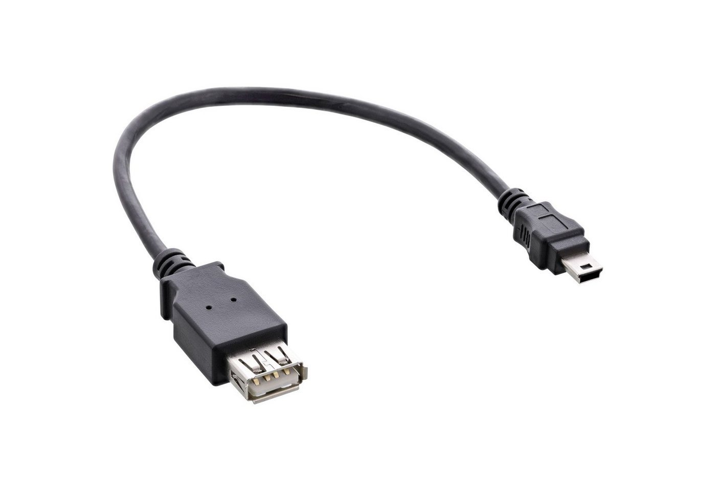 Inline InLine® USB 2.0 Adapterkabel, Buchse A auf Mini-5-pol. Stecker, 0,2m USB-Adapter von Inline