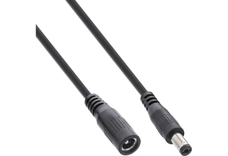 Inline InLine® Verlängerungskabel, DC Stecker 5,5x2,1mm, schwarz, 0,5m Stromkabel von Inline