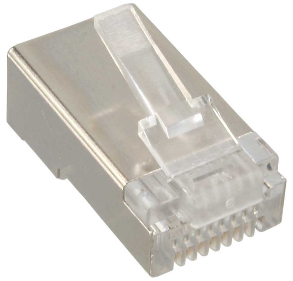 Inline Kabelbinder Crimpstecker RJ45 für starre Kabel (Verlegekabel) bis AWG24 10er Pack von Inline