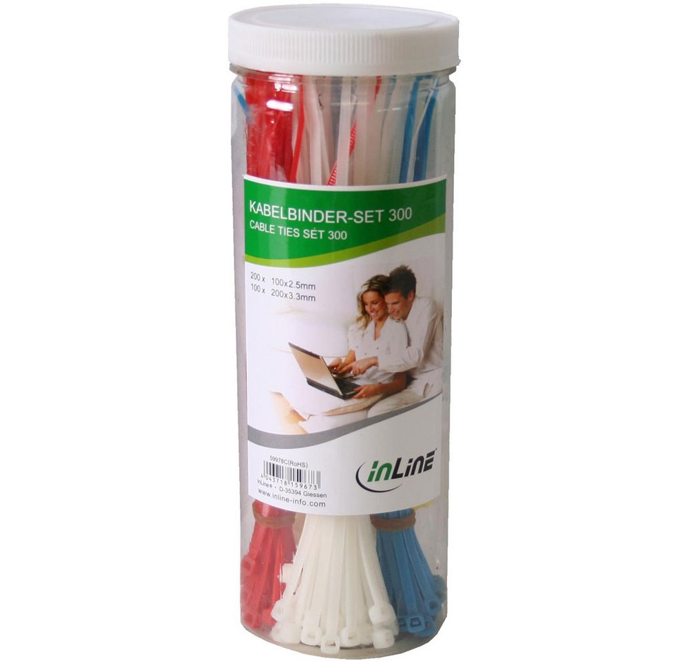 Inline Kabelbinder InLine® 59978C Kabelbinder-Set, 300 Stück von Inline