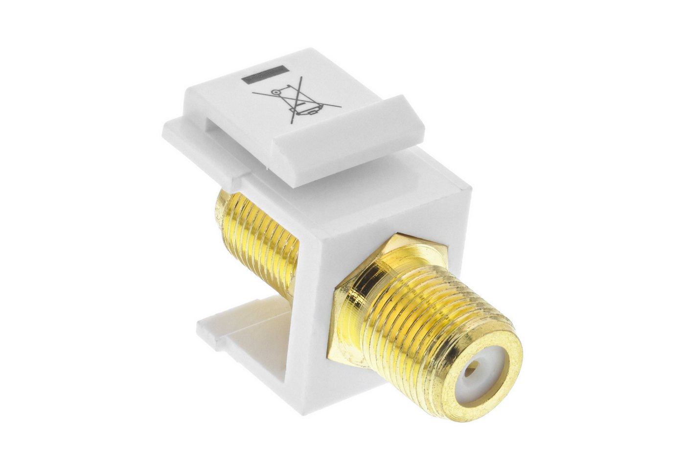 Inline Kabelbinder Keystone Einbauadapter Verbindungskupplung für Sat-Kabel 2x F-Buchsen Inline Kabelbinder Keystone Einbauadapter Verbindungskupplung für Sat-Kabel 2x F-Buchsen von Inline