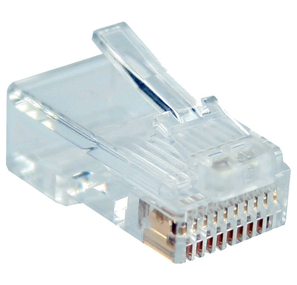 Inline Kabelbinder Modularstecker 10P10C zum Crimpen (Westernstecker) auf Flachkabel 10er von Inline