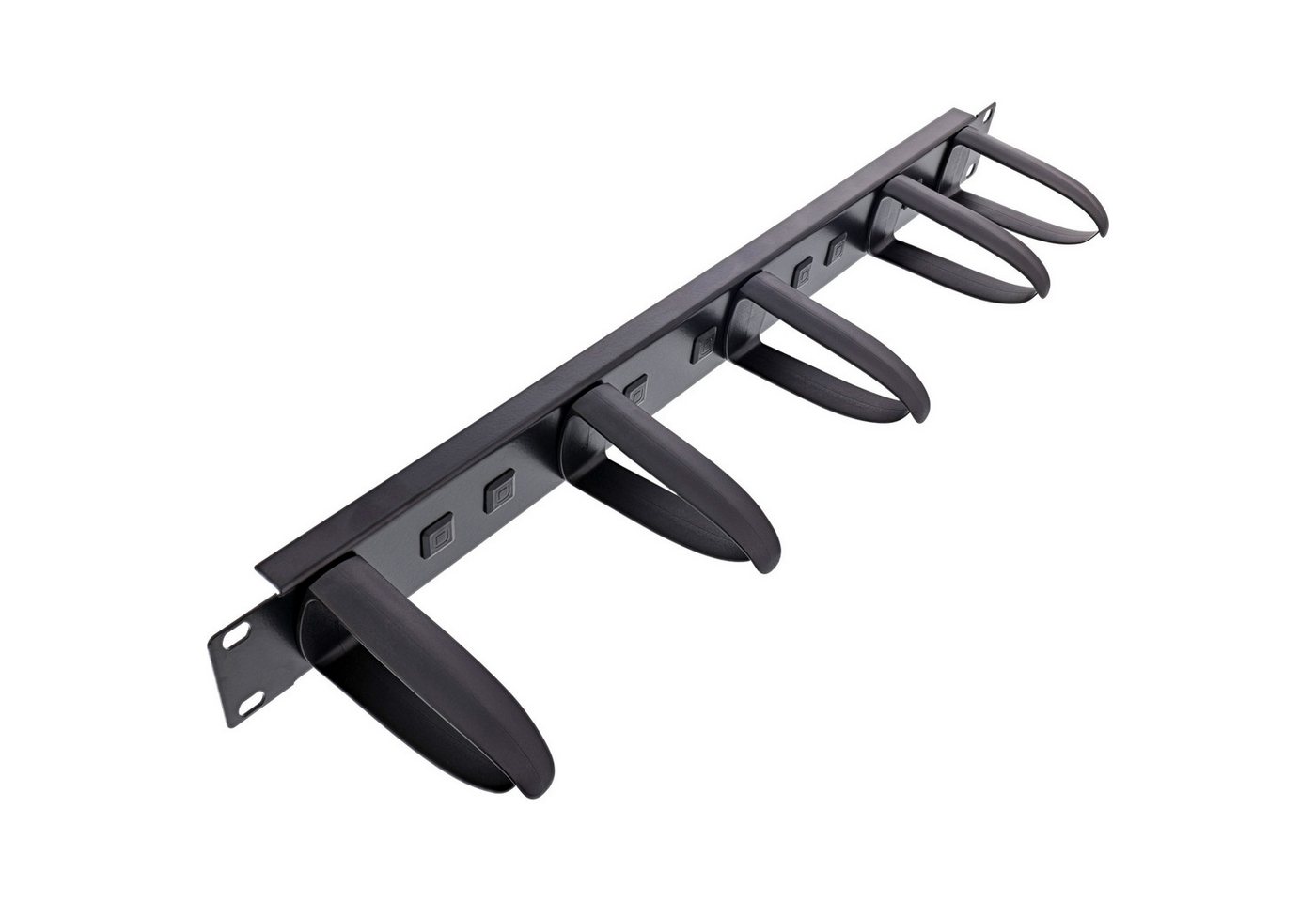 Inline PC-Gehäuse 19" Kabelführungspanel, 5 Kunststoffbügel abnehmbar, RAL 9005, schwarz Inline PC-Gehäuse 19" Kabelführungspanel, 5 Kunststoffbügel abnehmbar, RAL 9005, schwarz von Inline