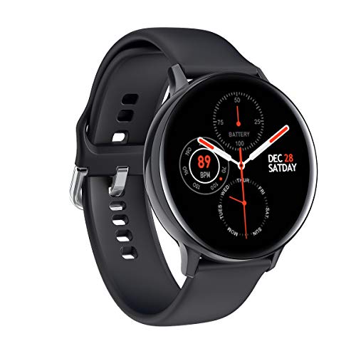 innjoo Smartwatch Unisex (Smartwatch) EQIS R Black – Display 3,5 cm – BT 4.0 – Benachrichtigungen – Herzfrequenz – Ip68 – Bat 230 mAh von InnJoo