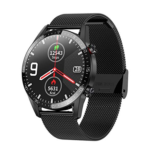 innjoo Smartwatch für Herren, IJ-Men Watch Atom, Schwarz (Stahl Schwarz) von InnJoo