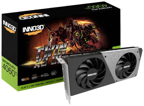 Inno 3D Grafikkarte Nvidia GeForce RTX 4060 Ti Twin X2 16GB GDDR6-RAM PCIe x16 PCIe, HDMI®, Display von Inno 3D