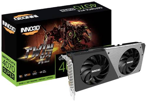 Inno 3D Grafikkarte Nvidia GeForce RTX 4070 Super TWIN X2 12GB GDDR6X-RAM PCIe x16 HDMI®, DisplayPo von Inno 3D