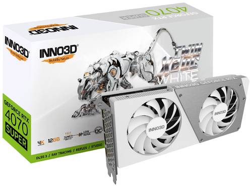 Inno 3D Grafikkarte Nvidia GeForce RTX 4070 Super TWIN X2 OC WHITE 12GB GDDR6X-RAM PCIe x16 HDMI®, von Inno 3D