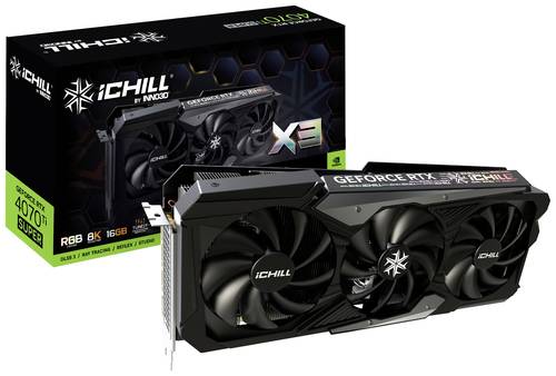 Inno 3D Grafikkarte Nvidia GeForce RTX 4070 Ti Super SUPER ICHILL X3 16GB GDDR6X-RAM PCIe x16 HDMI® von Inno 3D