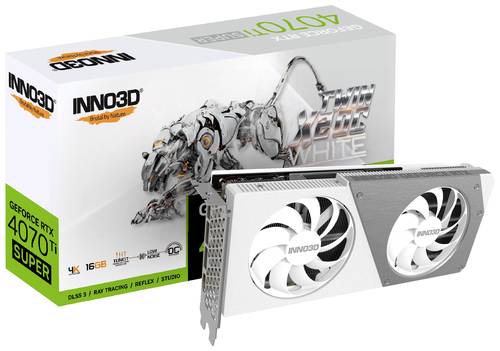 Inno 3D Grafikkarte Nvidia GeForce RTX 4070 Ti Super SUPER TWIN X2 OC WHITE 16GB GDDR6X-RAM PCIe x16 von Inno 3D