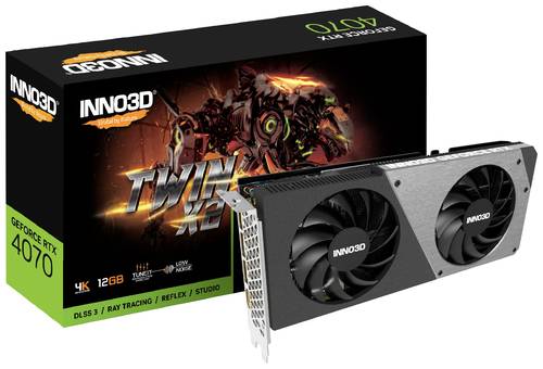 Inno 3D Grafikkarte Nvidia GeForce RTX 4070 Twin X2 12GB GDDR6X-RAM PCIe x16 HDMI®, DisplayPort von Inno 3D