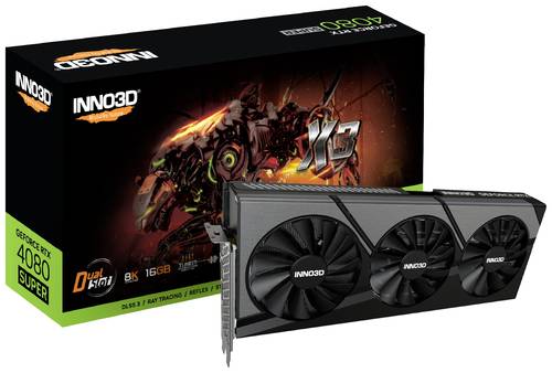 Inno 3D Grafikkarte Nvidia GeForce RTX 4080 Super X3 16GB GDDR6X-RAM PCIe x16 HDMI®, DisplayPort NV von Inno 3D