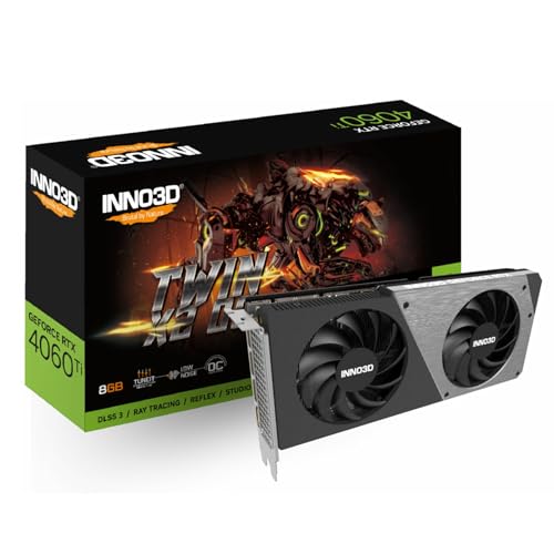 INNO3D Geforce RTX 4060 Ti 8GB Twin X2 OC Grafikkarte - 8GB GDDR6, 1x HDMI, 3X DP von Inno3D