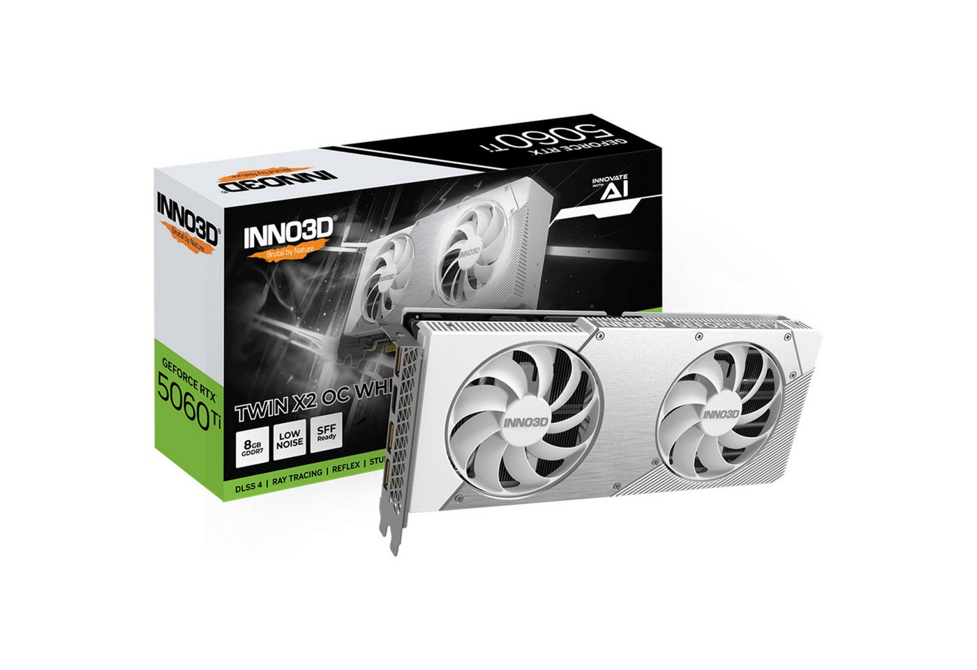 Inno3D INNO3D GeForce RTX 5060 Ti TWIN X2 OC WHITE 8GB, Grafikkarte (8 GB) von Inno3D