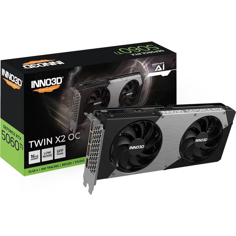 INNO3D GeForce RTX 5060 Ti 16GB TWIN X2 OC - 16GB GDDR7, HDMI, 3x DP von Inno3d