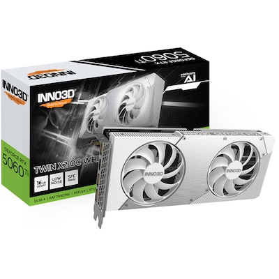 INNO3D GeForce RTX 5060 Ti Twin X2 OC White 16GB Grafikkarte DP/HDMI von Inno3d