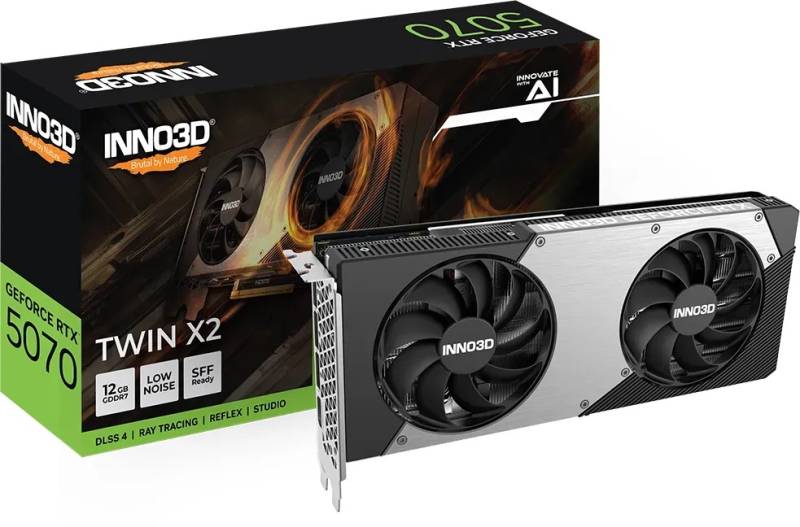 INNO3D GeForce RTX 5070 TWIN X2 - 12GB GDDR7, HDMI, 3x DP von Inno3d