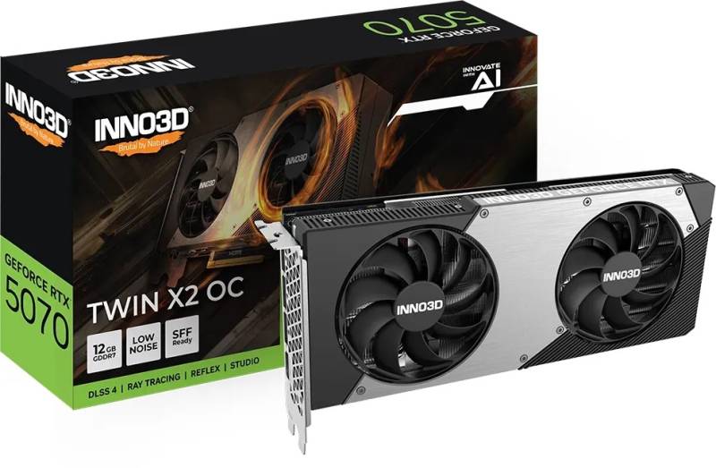 INNO3D GeForce RTX 5070 TWIN X2 OC - 12GB GDDR7, HDMI, 3x DP von Inno3d
