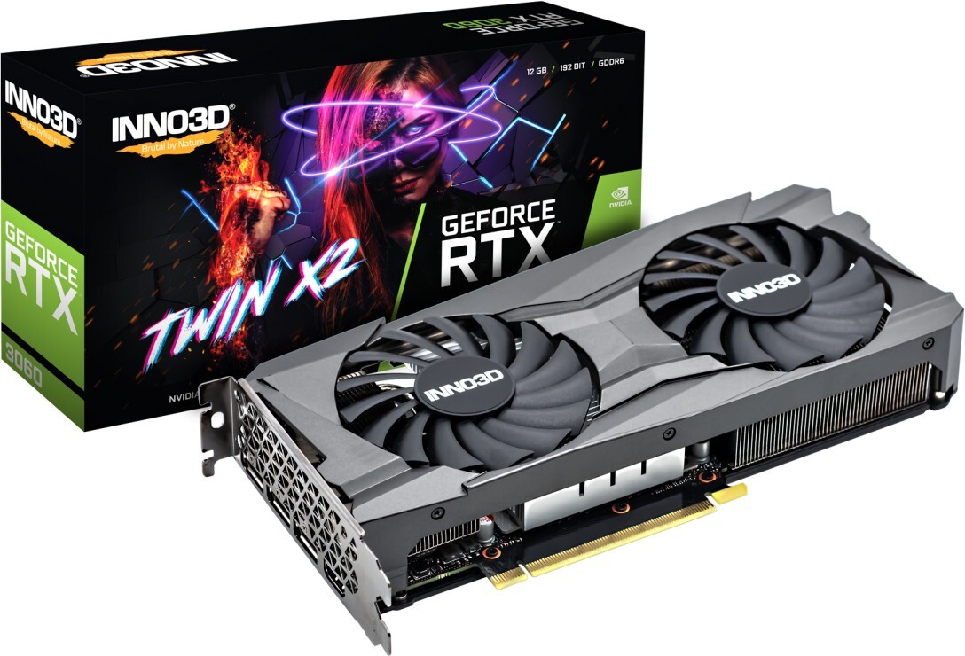 Inno3D GeForce RTX 3060 12GB Twin X2 LHR - 3x DisplayPort/HDMI von Inno3d