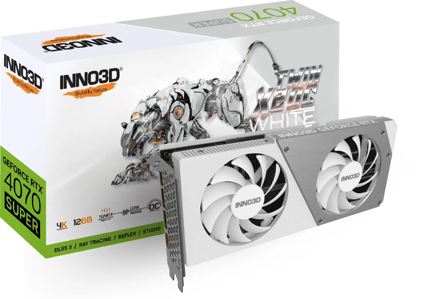 Inno3D GeForce RTX 4070 SUPER TWIN X2 OC WHITE - 12GB GDDR6X, 1x HDMI, 3x DP von Inno3d