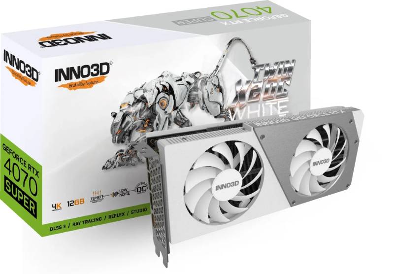 Inno3D GeForce RTX 4070 SUPER TWIN X2 OC WHITE - 12GB GDDR6X, 1x HDMI, 3x DP von Inno3d