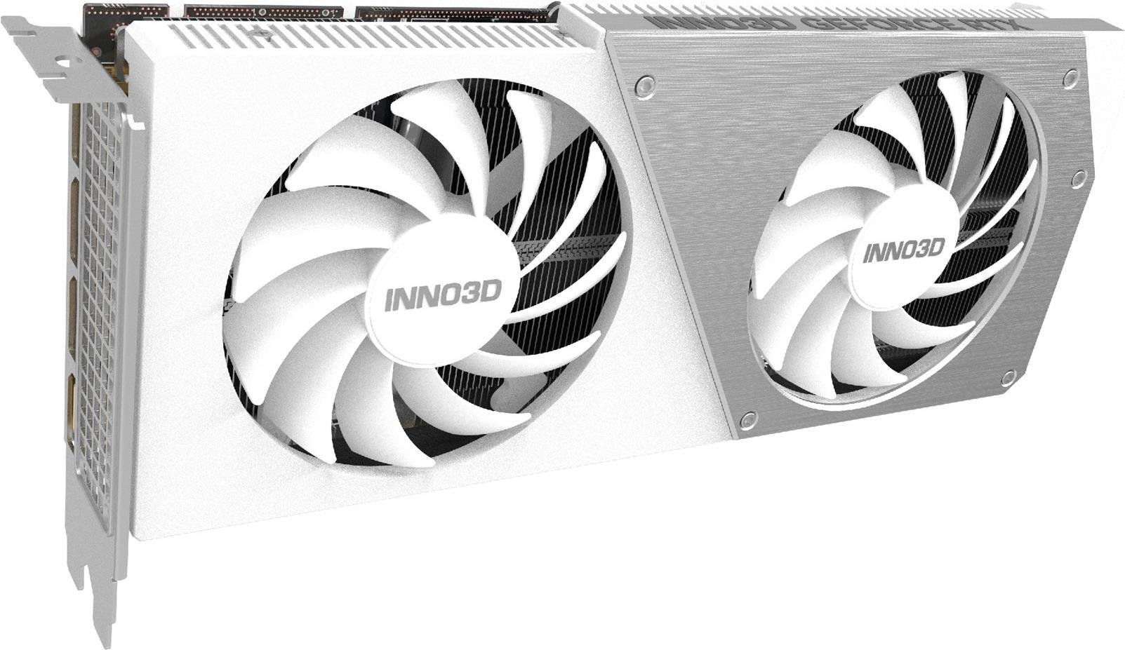 InnoVISION Inno3D GeForce RTX 4060Ti Twin x2 OC - Grafikkarten - GeForce RTX 4060 Ti - 16GB GDDR6 - PCIe 4,0 x8 - HDMI, 3 x DisplayPort - weiß (N406T2-16D6X-178055W) von Inno3d