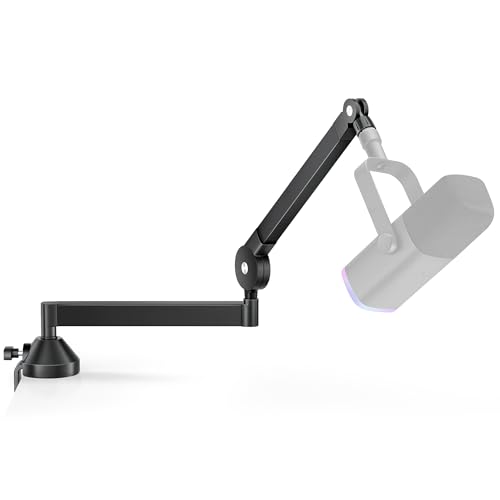 InnoGear Niedriger Profil-Mikrofonarm, 360° Drehbarer Mikrofonständer für Fifine AM8 K669B Blue Yeti HyperX QuadCast SoloCast AT2020, Mit Mikrofon-Clip 3/8 Zoll auf 5/8 Zoll von InnoGear